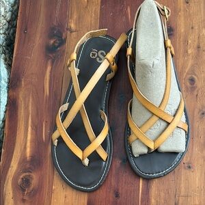 SO Sandals Leather Adjustable Buckle Flat Soles